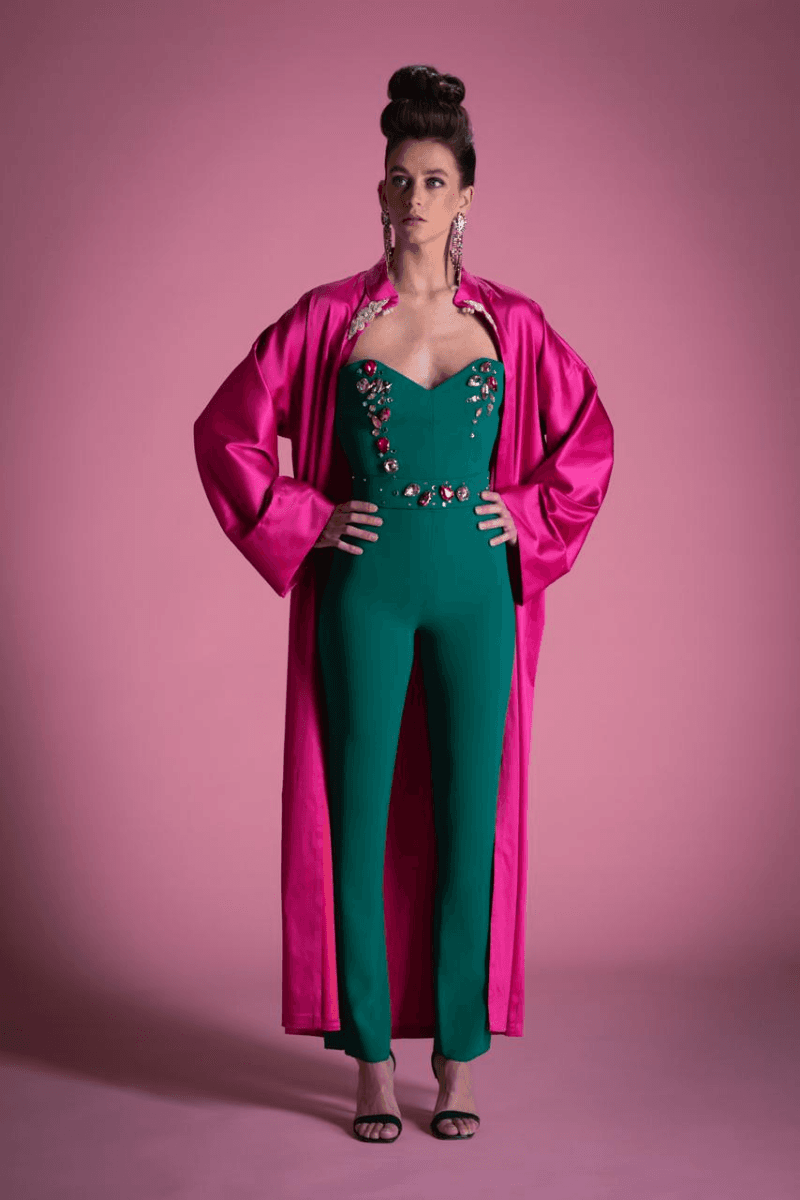 Jumpsuit  en crepe de soie 