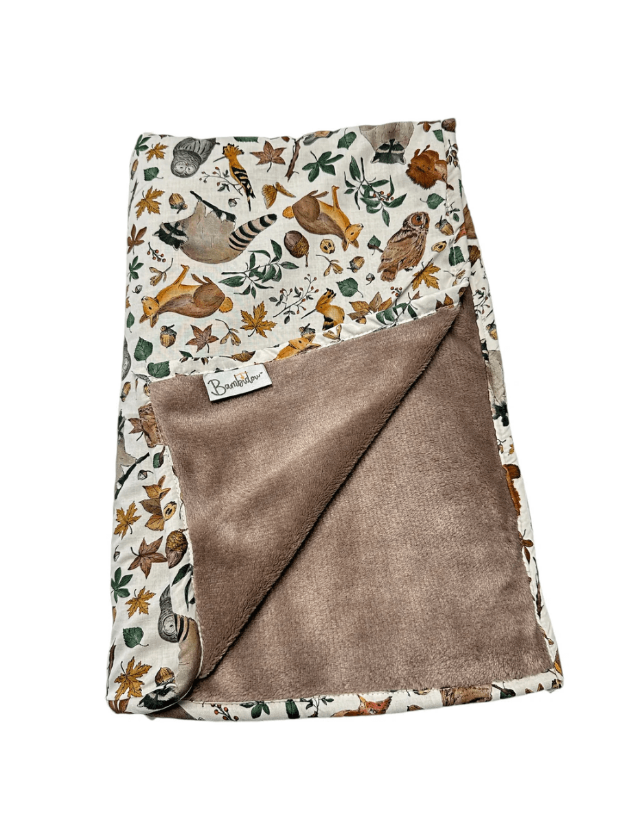 Couverture Hibou Arrière Doudou Taupe