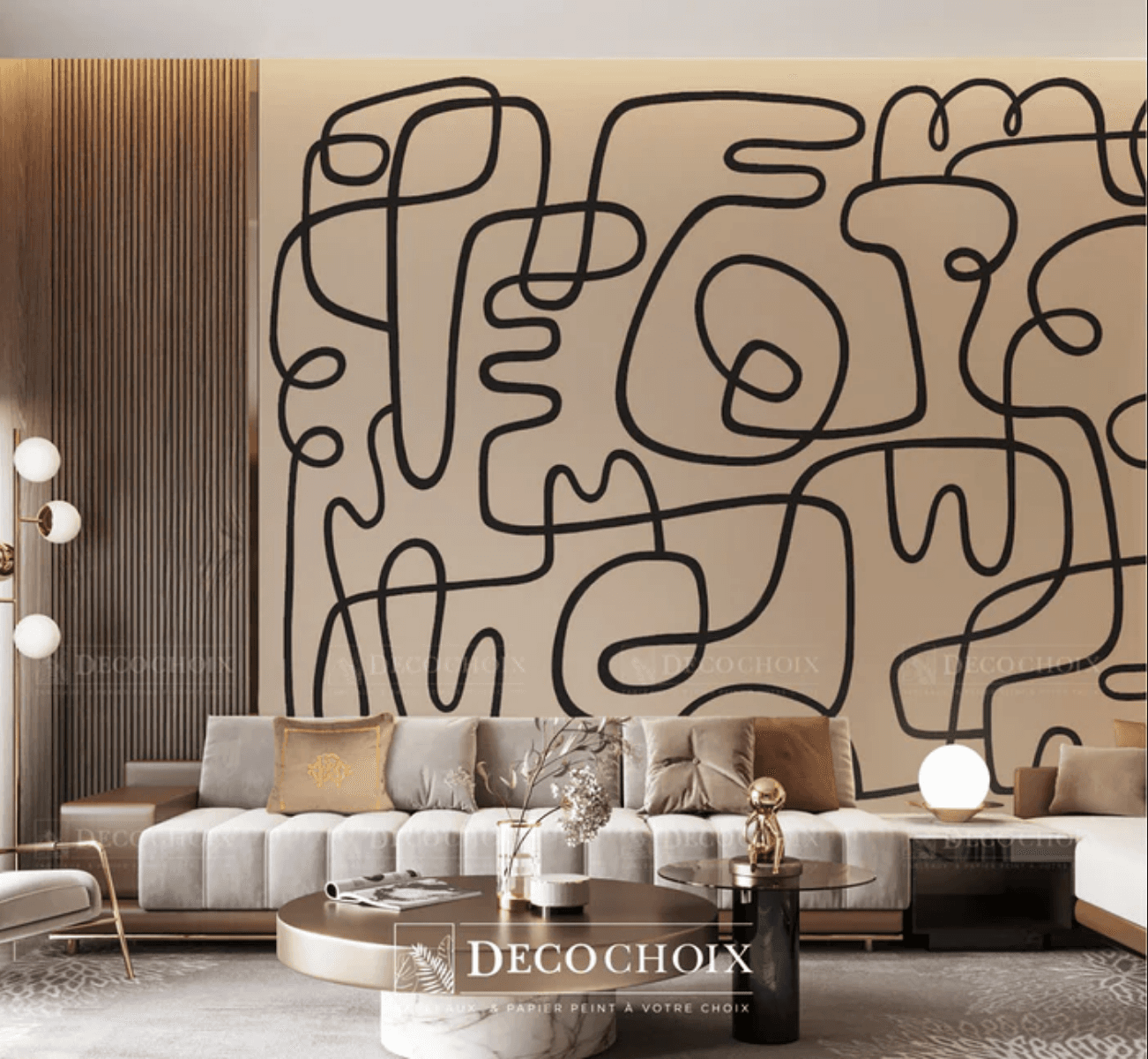 Papier peint Contours