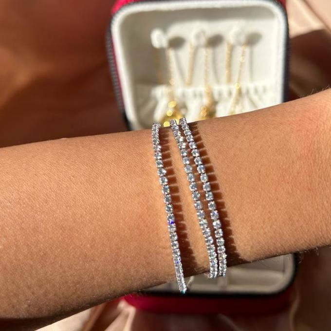Mini Riviere Bracelet Argenté