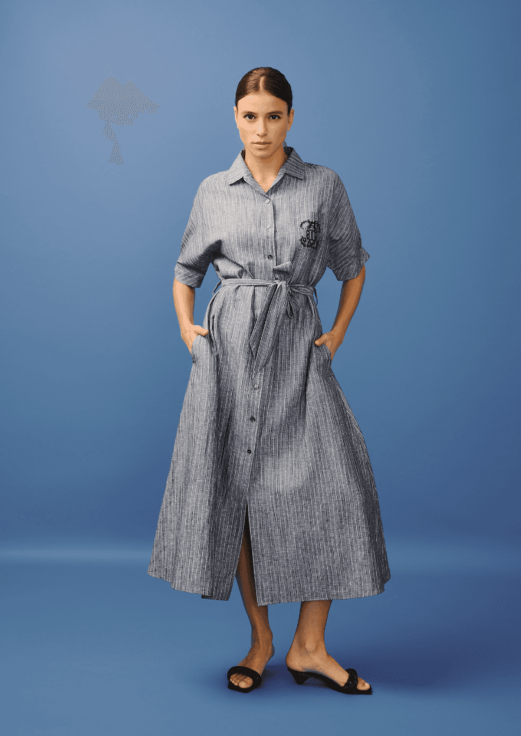 Robe Grise – Lin & Coton