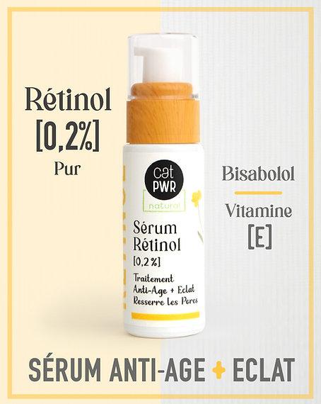 Traitement Rétinol pur [0,2%] Sérum Concentré Anti-Age & Anti-Rides + Eclat