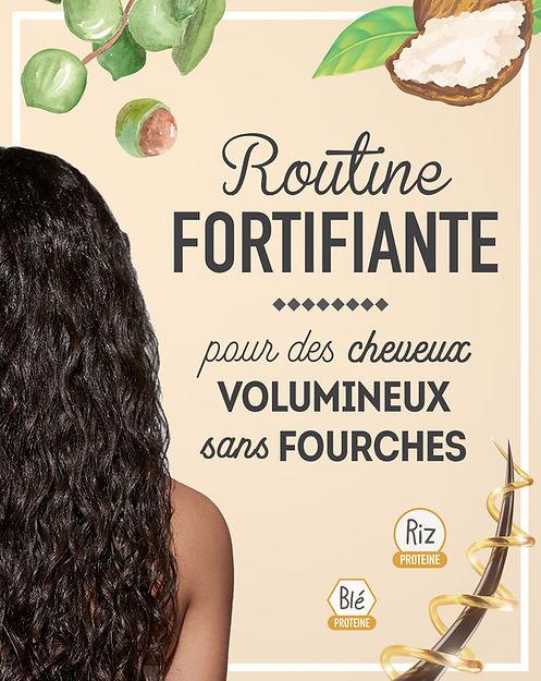 Routine Fortifiante Pour Des Cheveux en Volume et Sans Fourches