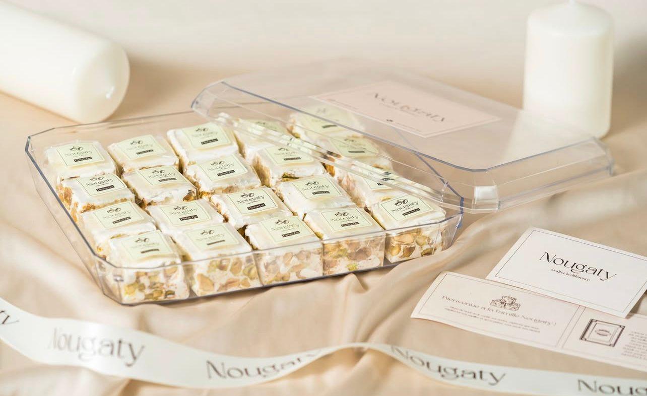 Coffret Nougat Pistache – 24 pièces