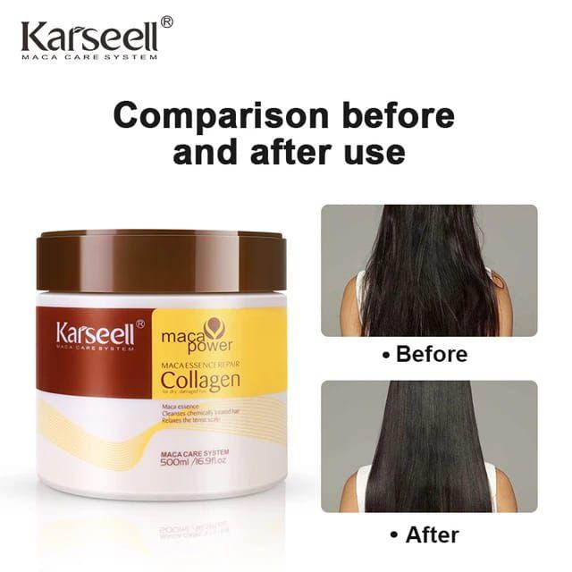 Masque capillaire au collagène et à l'huile d'argan pour cheveux secs et abîmés