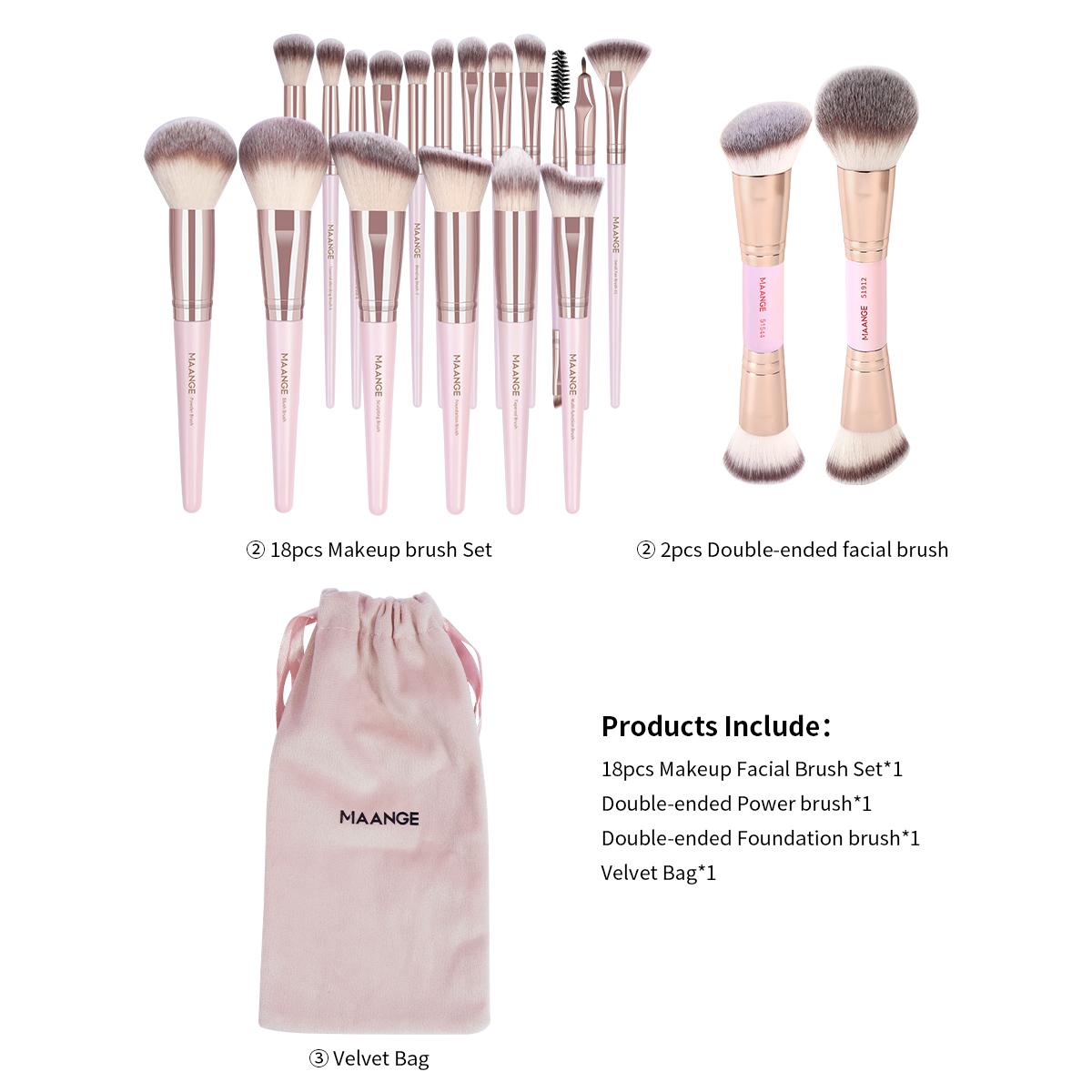 20 Makeup Brush with Bag