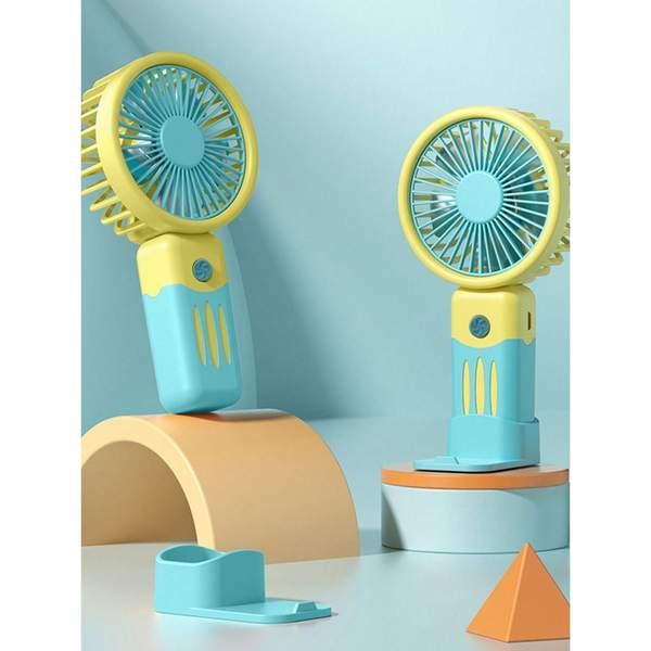 Ventilateur de Poche à Main Petit Usb Jaune Bleu