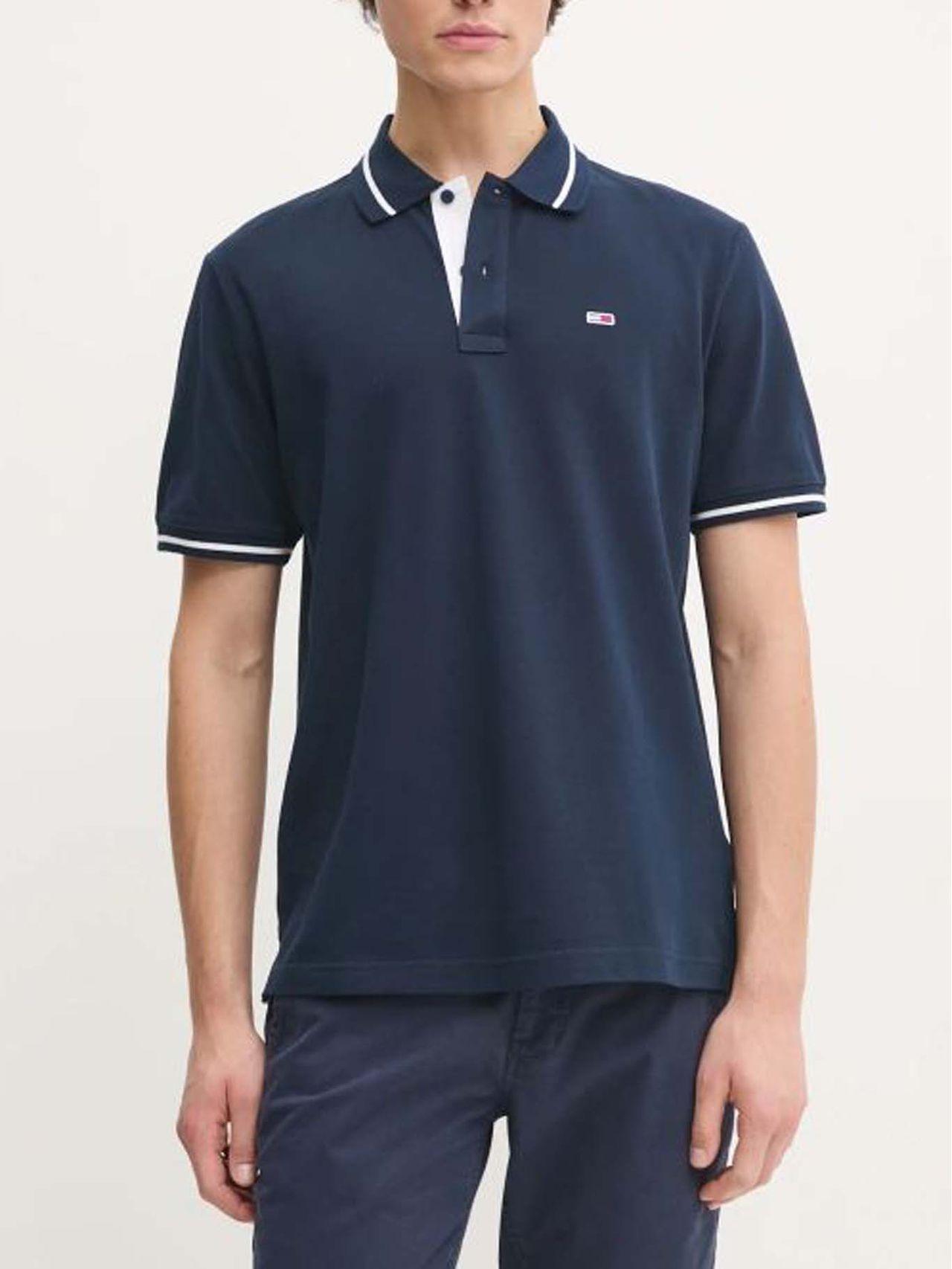 Polo Bleu Coupe Classique avec Logo