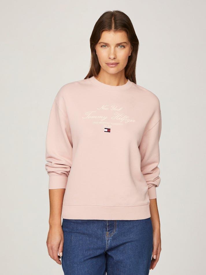 Modern Regular Script Crew Neck Sweatshirt