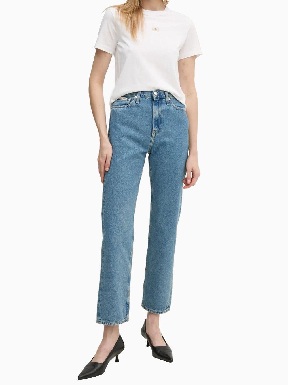 Calvin Klein Blue High Rise Straight Jeans