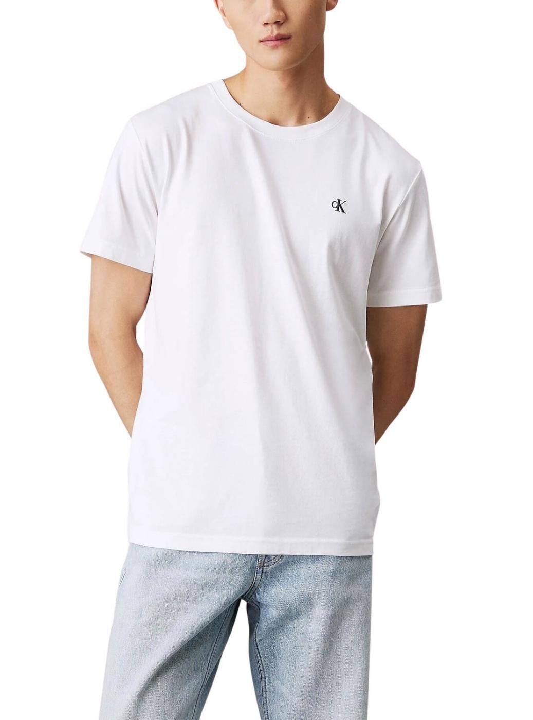 T-shirt Calvin Klein Type Blanc pour Homme