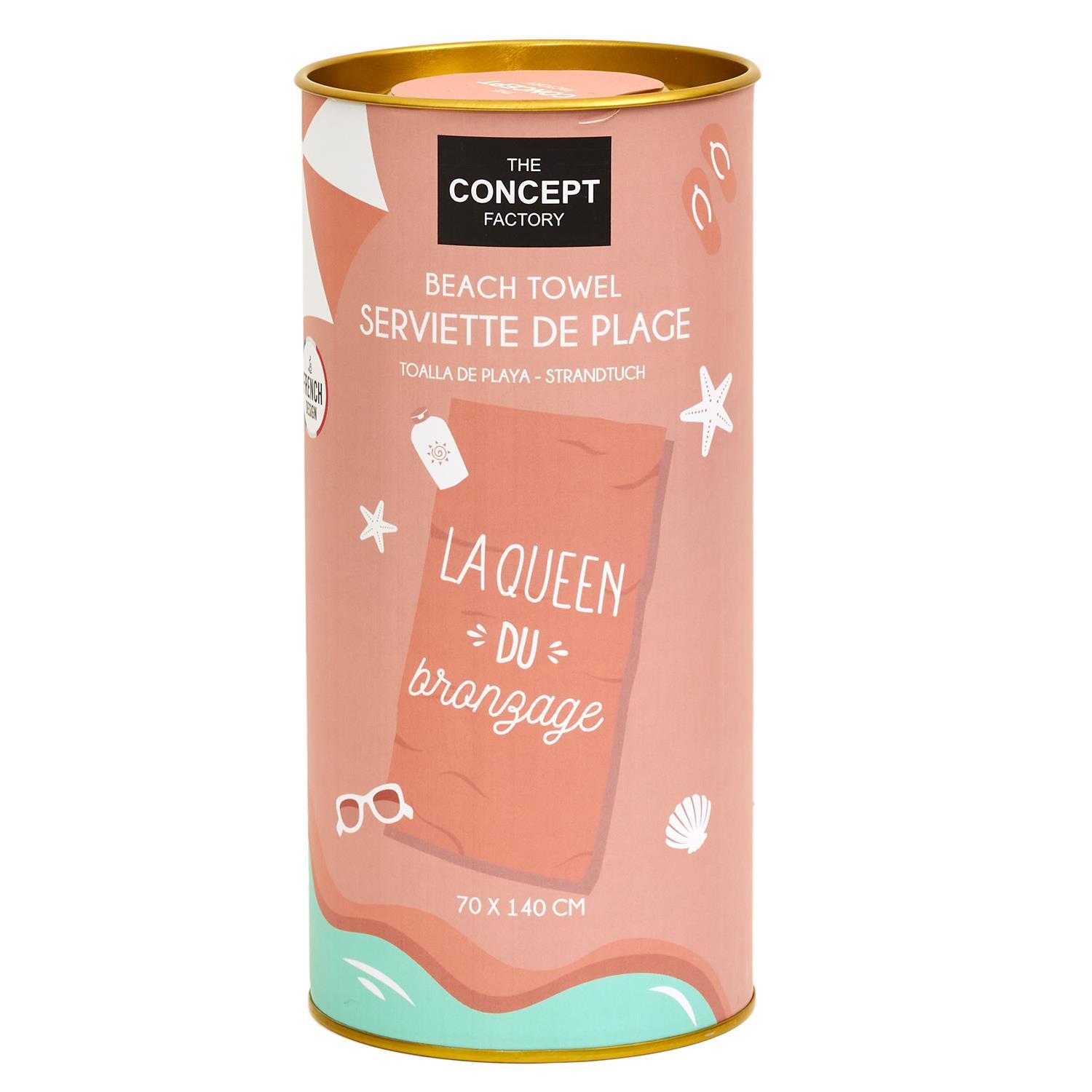 SERVIETTE DE PLAGE-LA QUEEN DU BRONZAGE