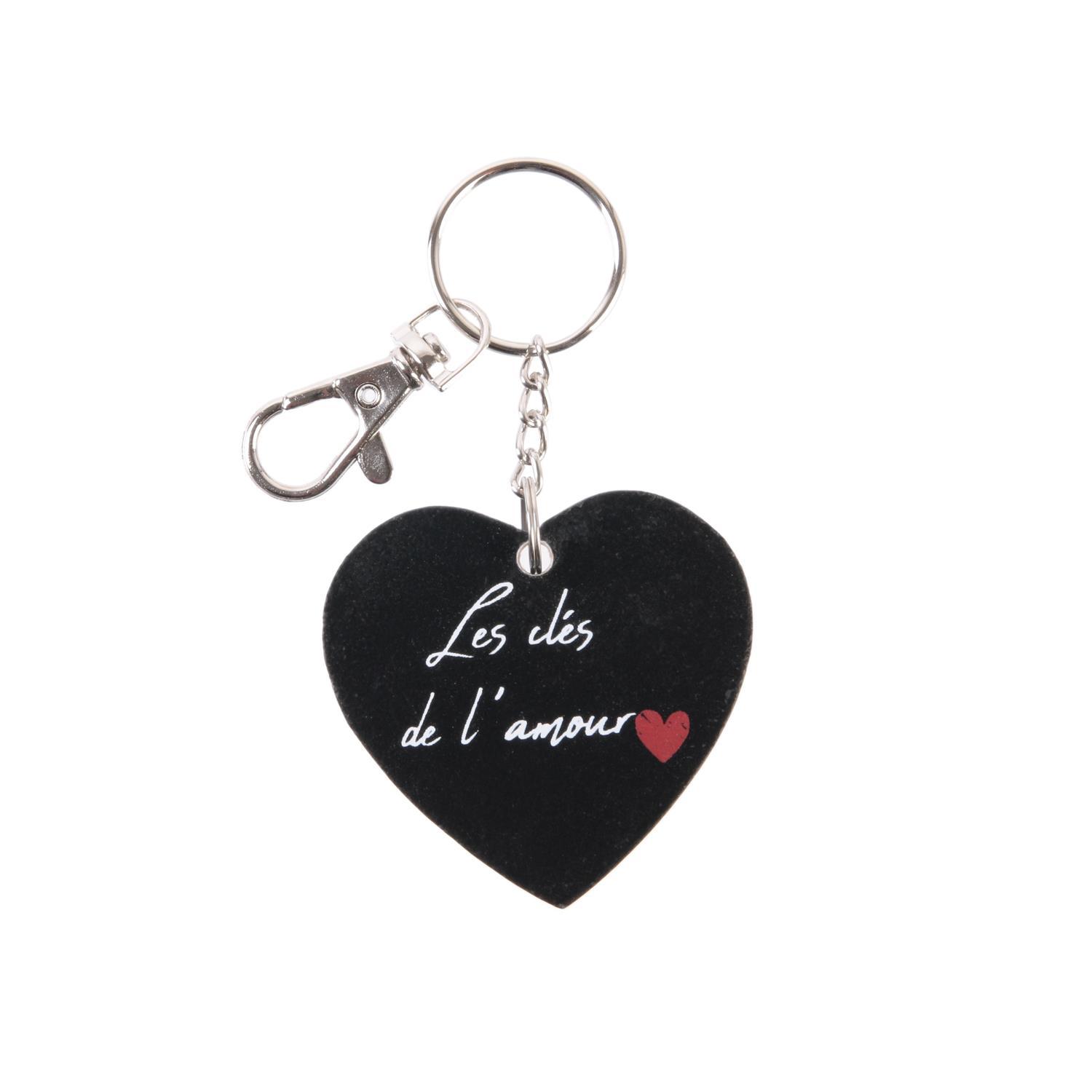 Porte-clés cœur Mots d'amour
