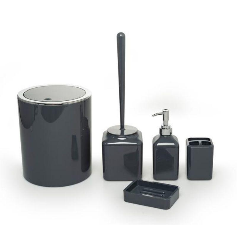 Ensemble de salle de bain 5 pièces Noir rond