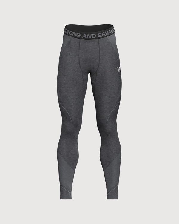 Progress Seamless Leggings Homme Noir Chiné