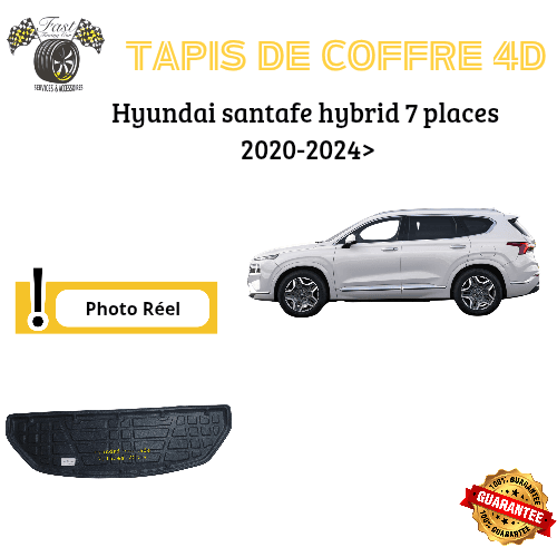 Tapis de coffre 4D Hyundai Santafe Hybrid 7 PLACES 2020-2024>