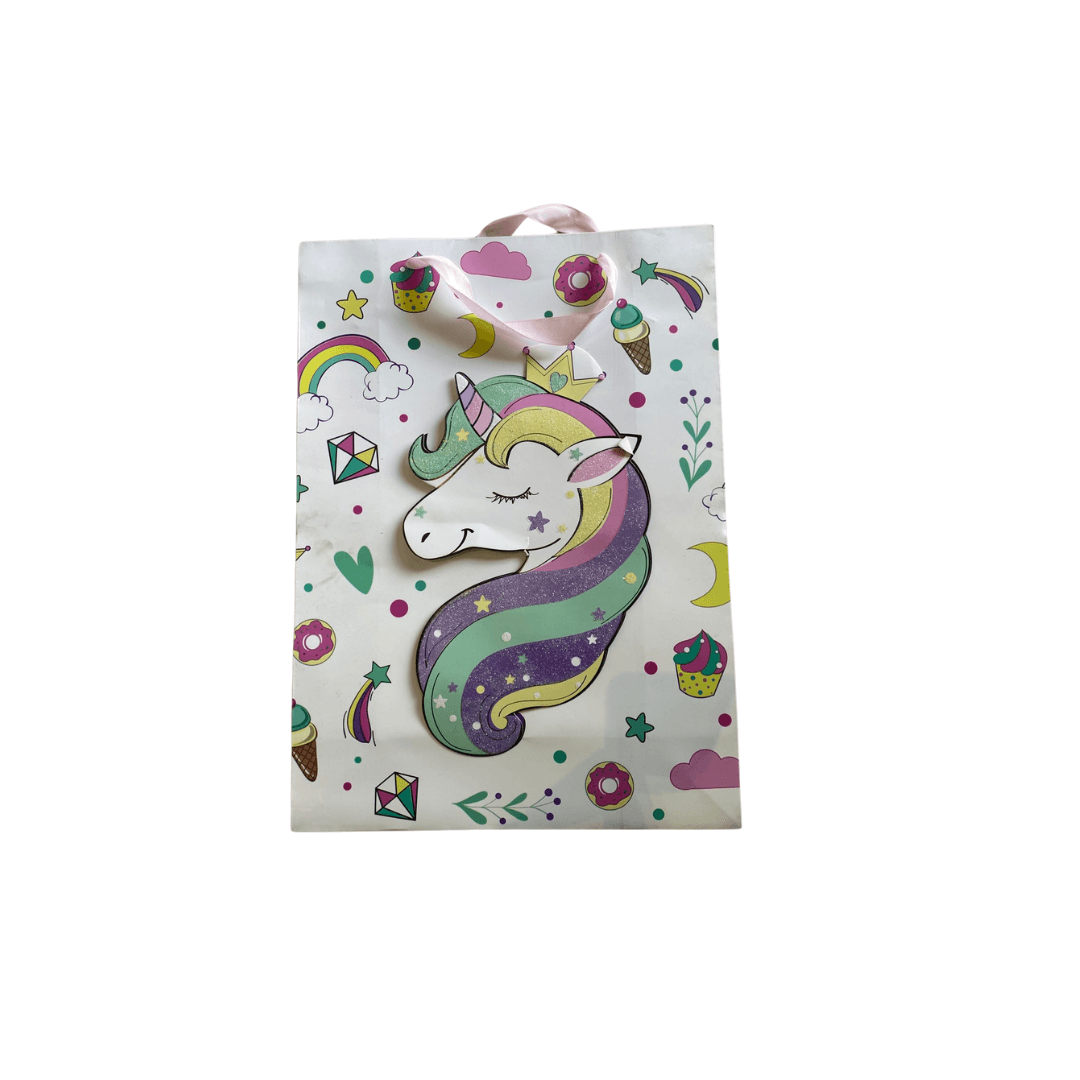 SAC CADEAU LICORNE EN PAPIER 30X41,5X12 CM