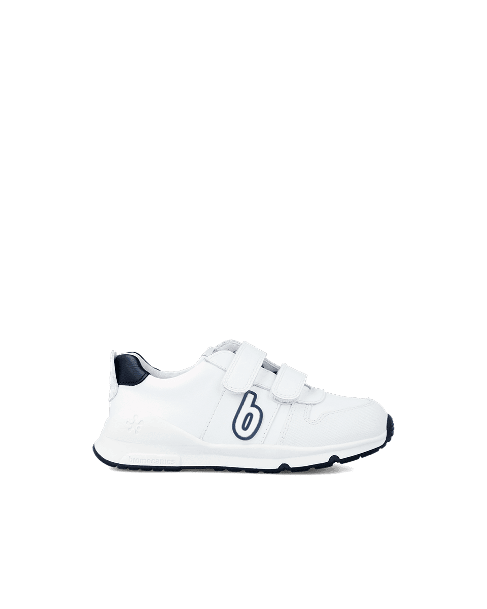 Bioevolution Sneaker Sport - Cuir Blanc/Bleu