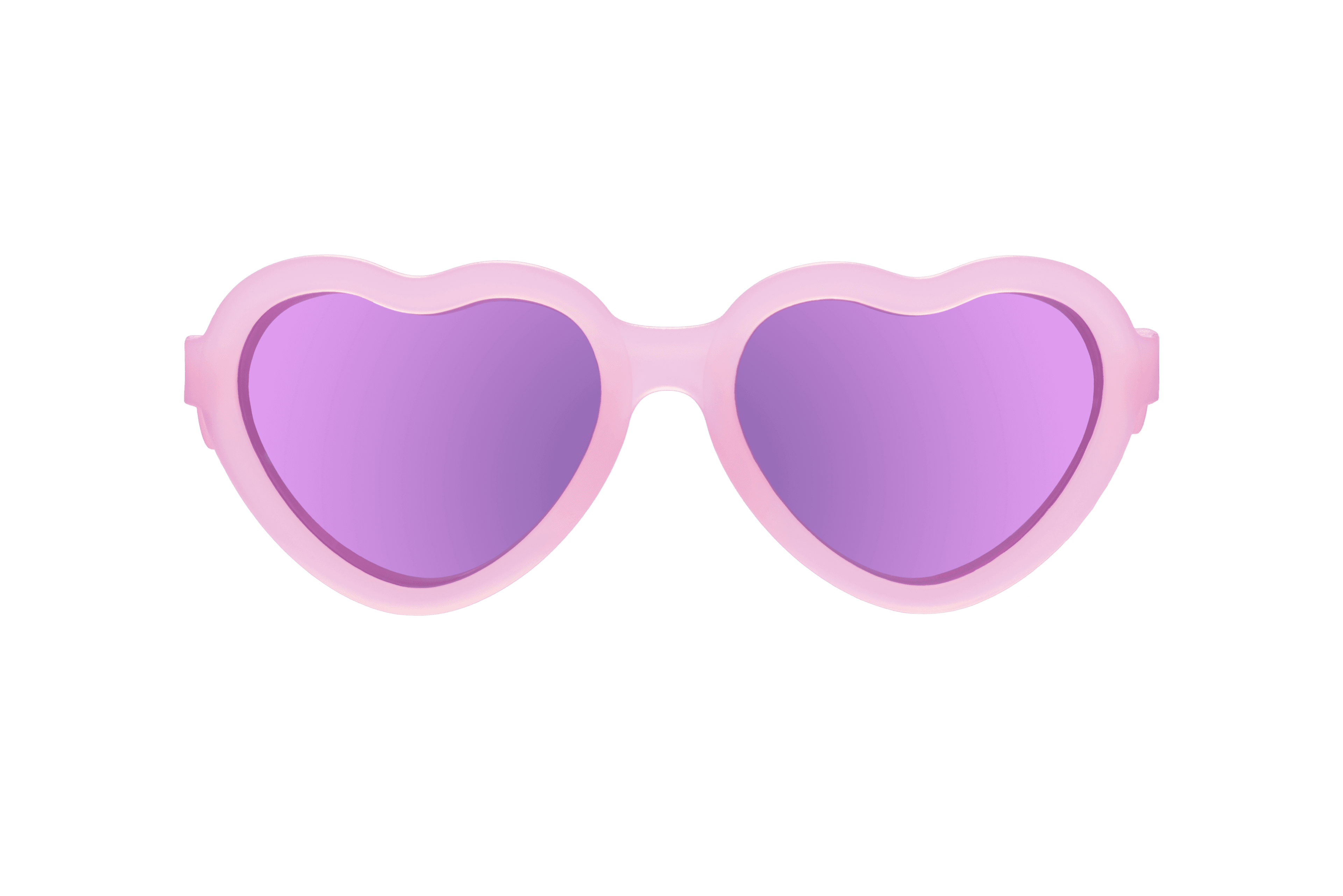 Polarized Heart: Frosted Pink | Purple Mirrored Lens | Ages 0-2