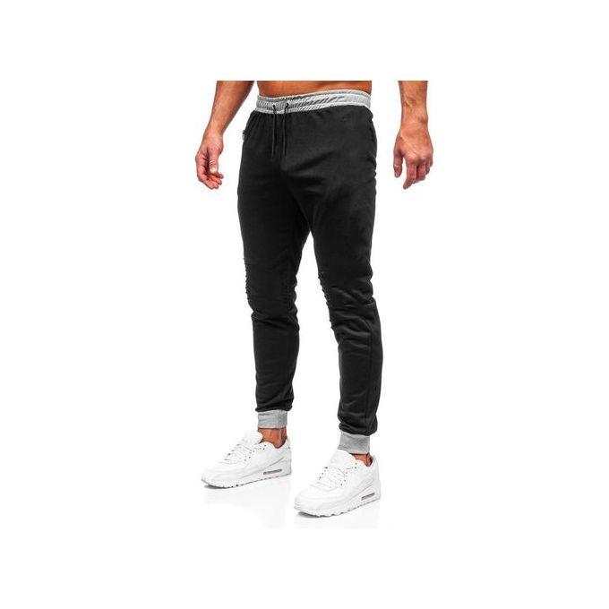 Pantalon Sportif pour Homme Noir et Gris Simple