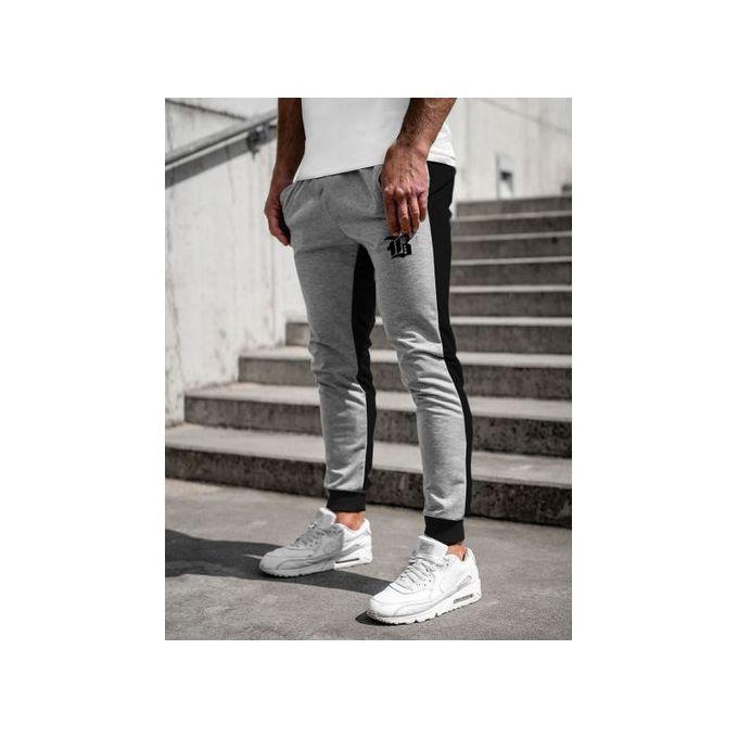 Pantalon Style Sport 2 pour Homme Noir et Gris