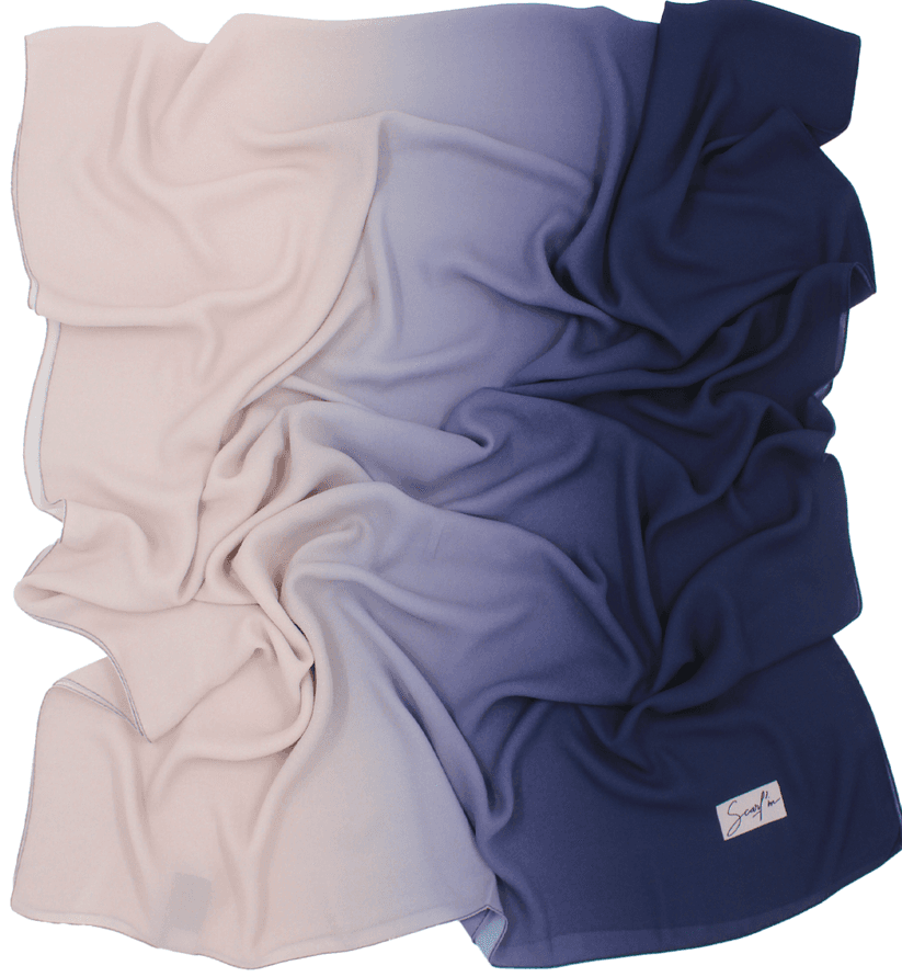 Châle YAOMY Dégradé - G39 Encre to Poudré