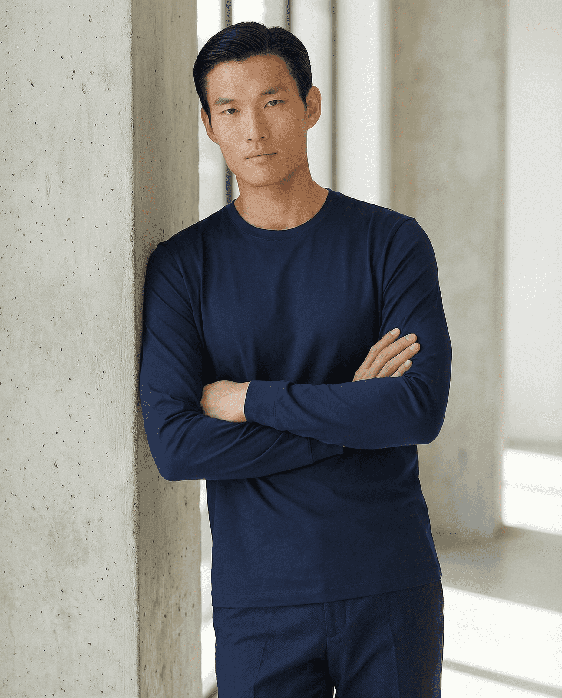 PUGLIA Sweater – 100% Scottish Cotton – Adriatico Blue