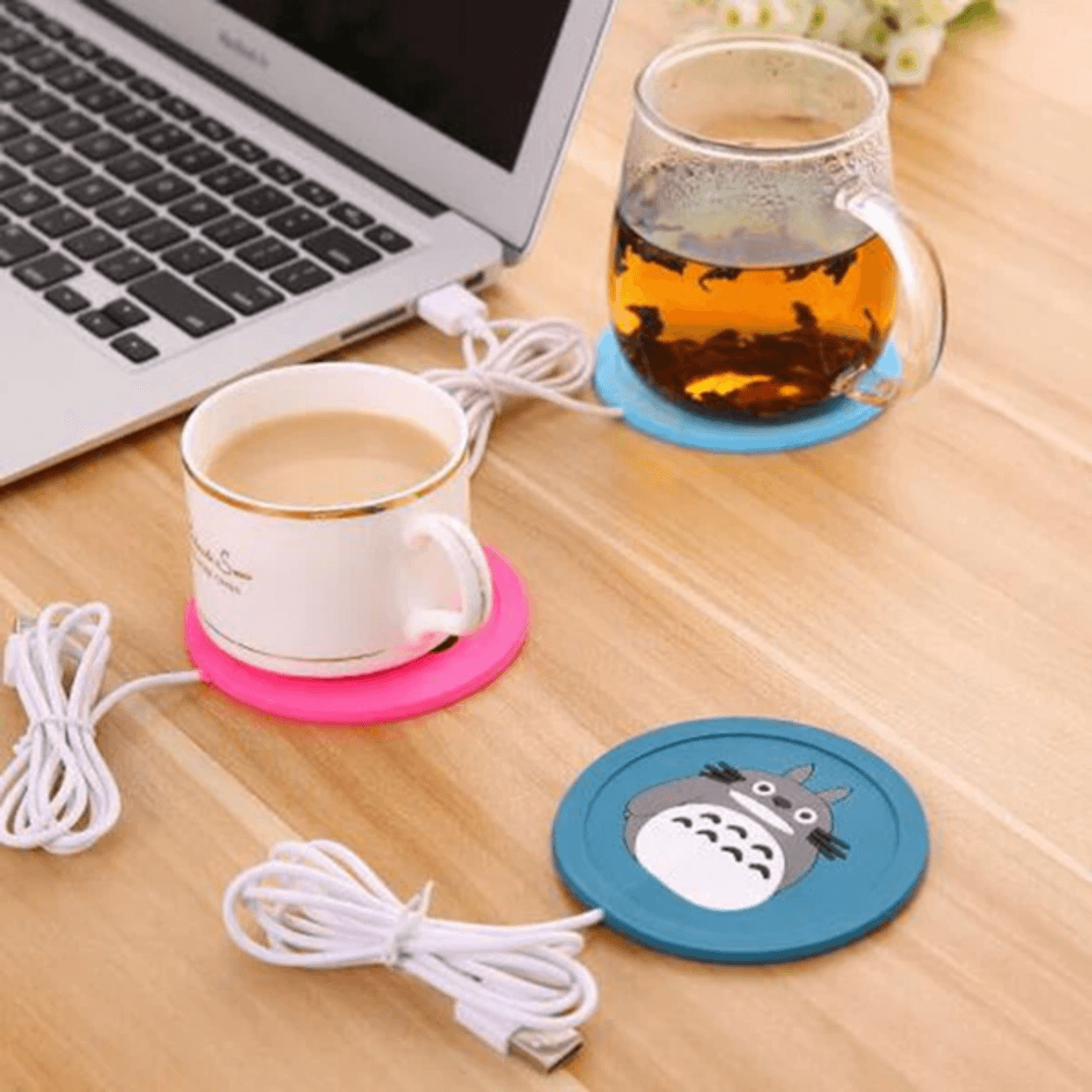 Sous-verres chauffant USB en silicone
