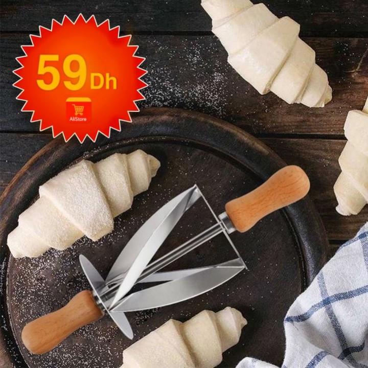 Couteau à pâte à croissant en acier inoxydable