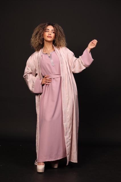 ENSEMBLE SULTANA - ROSE & GRIS