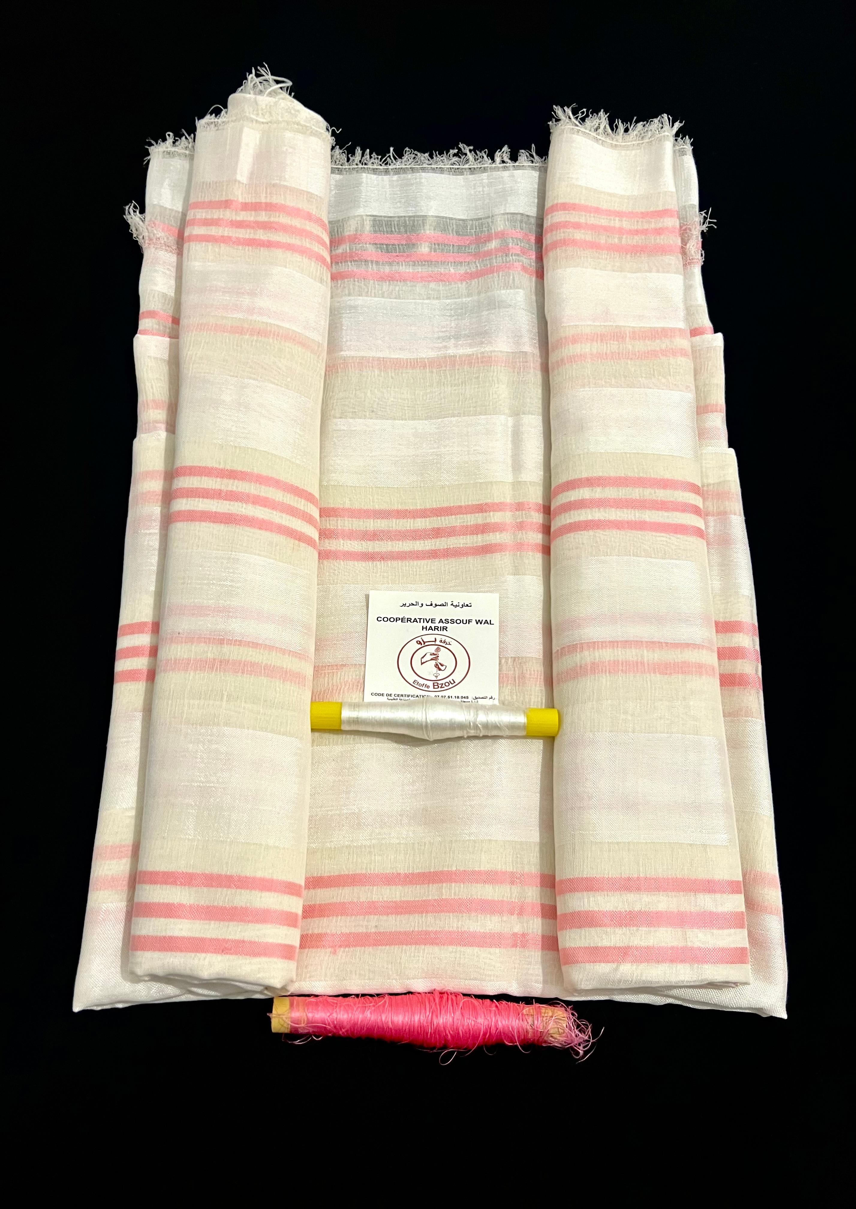 Tissu Bzioui en laine et soie