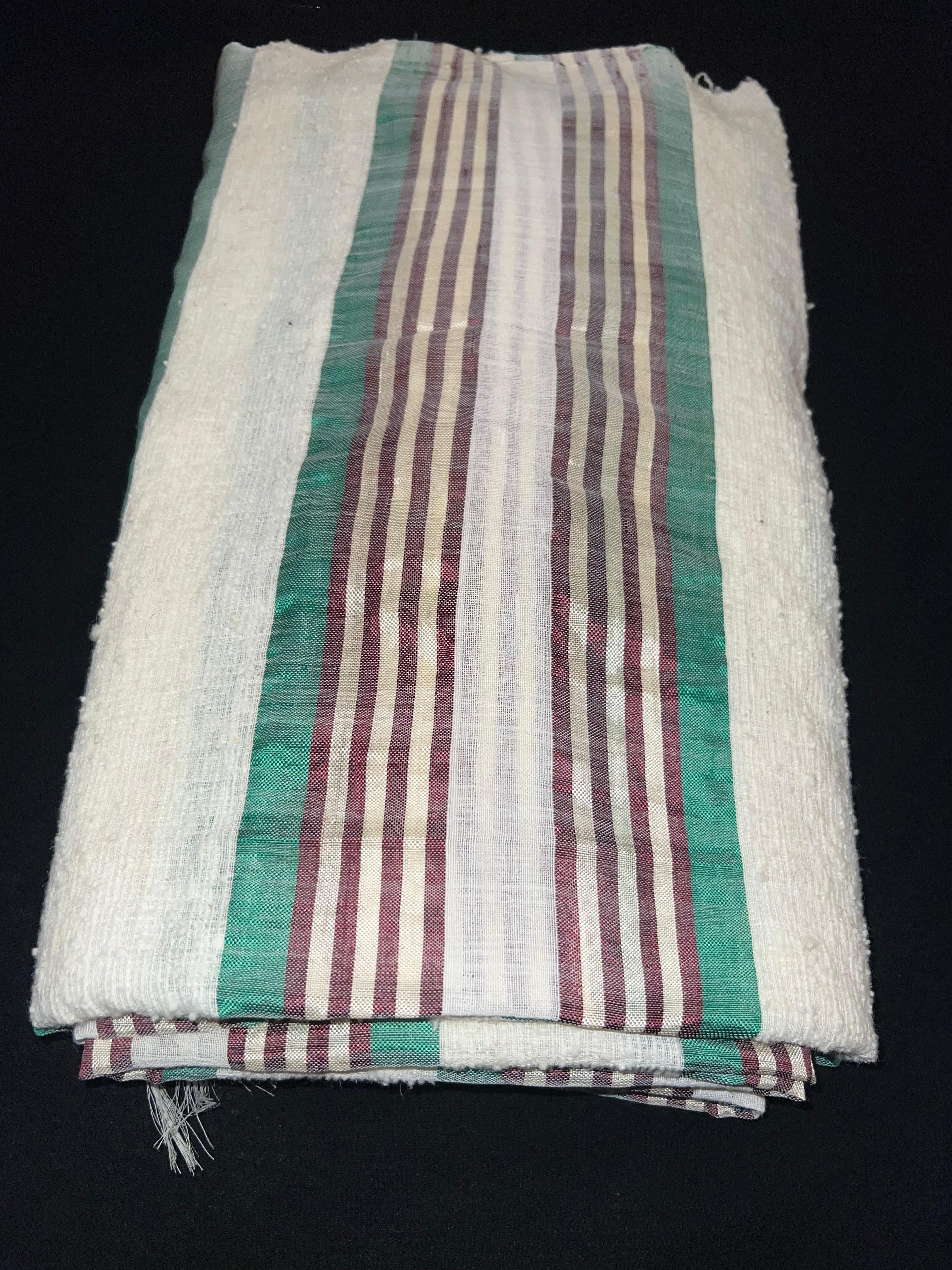 Tissu Bzioui prestige – Bande centrale texturée