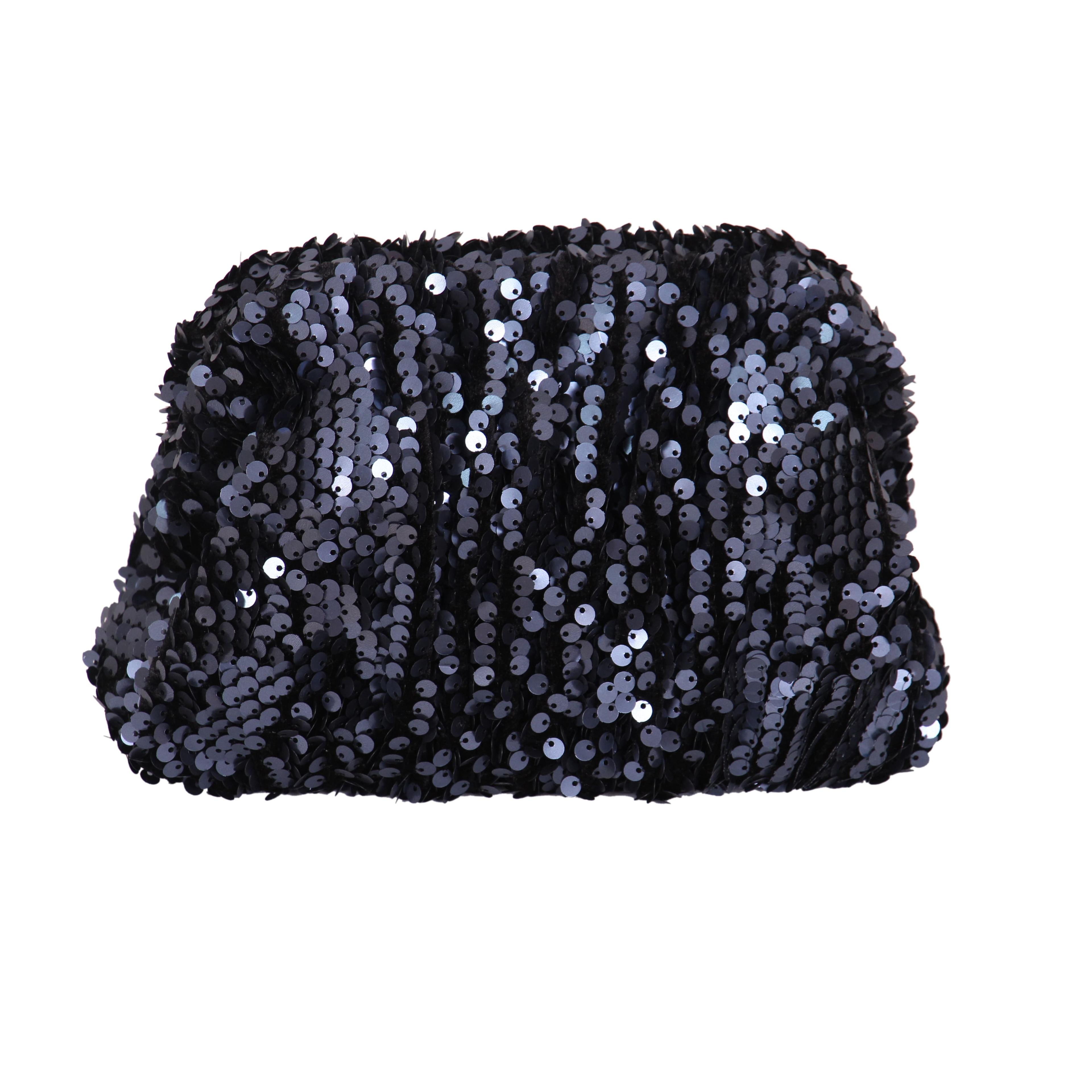 Sac en sequins bleu marine