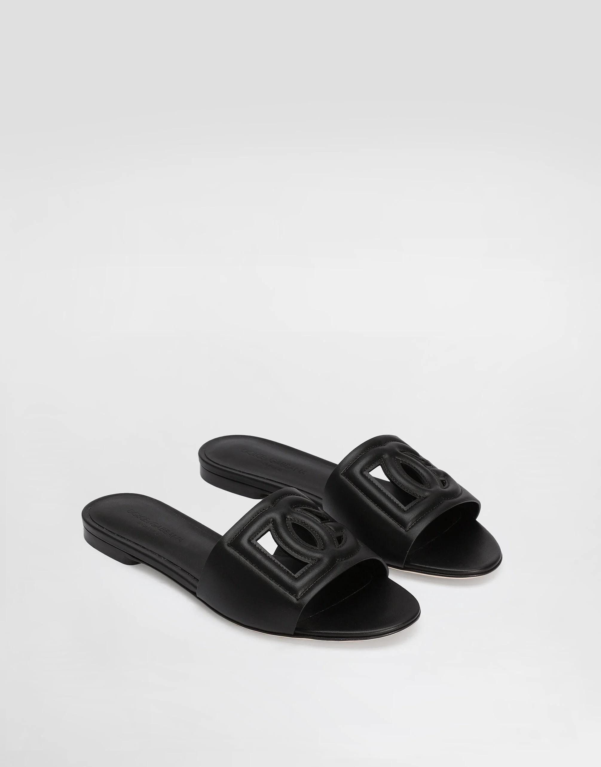 Calfskin Slides With DG Millennials Logo