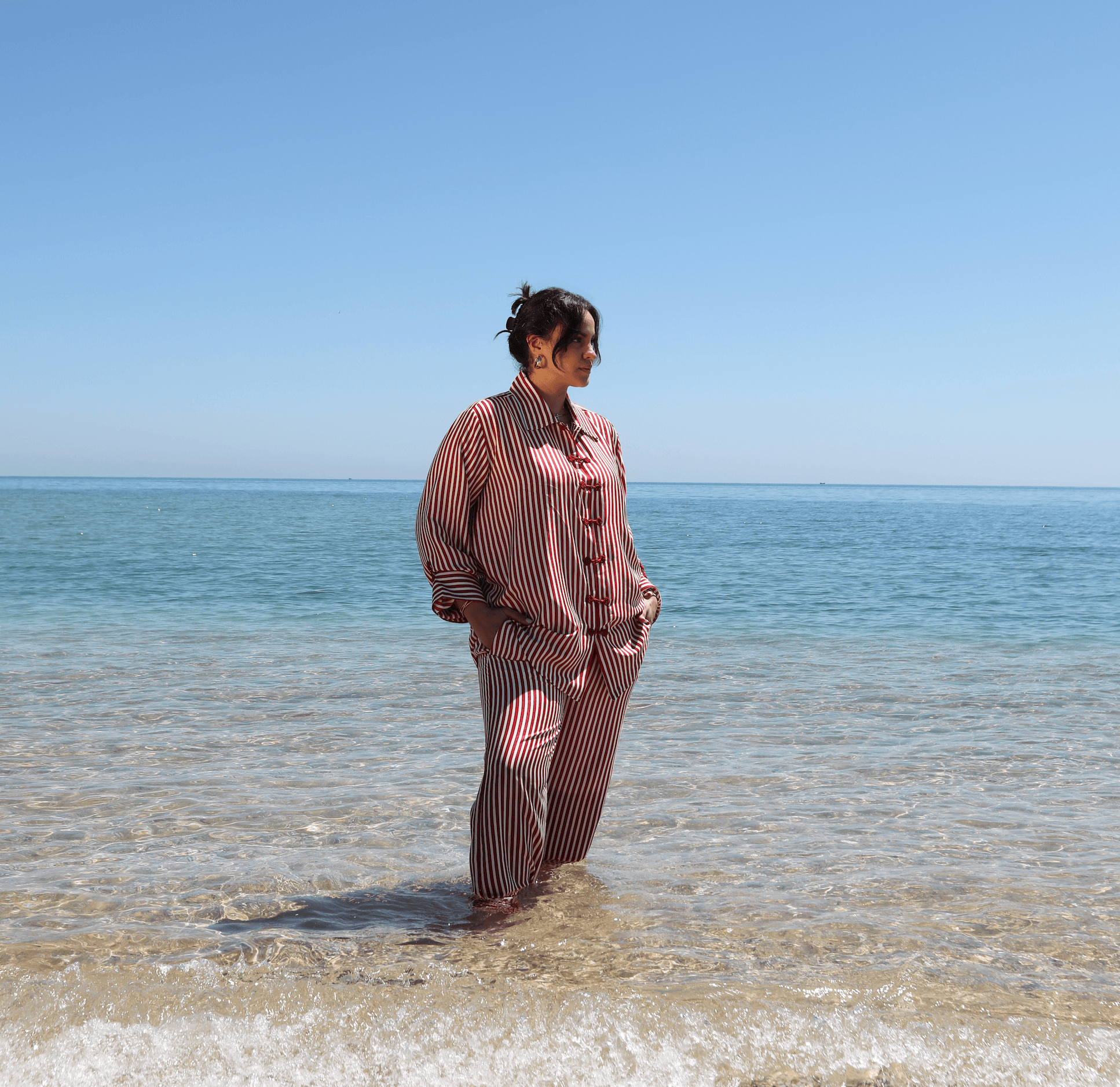 Ensemble Rayure Rouge