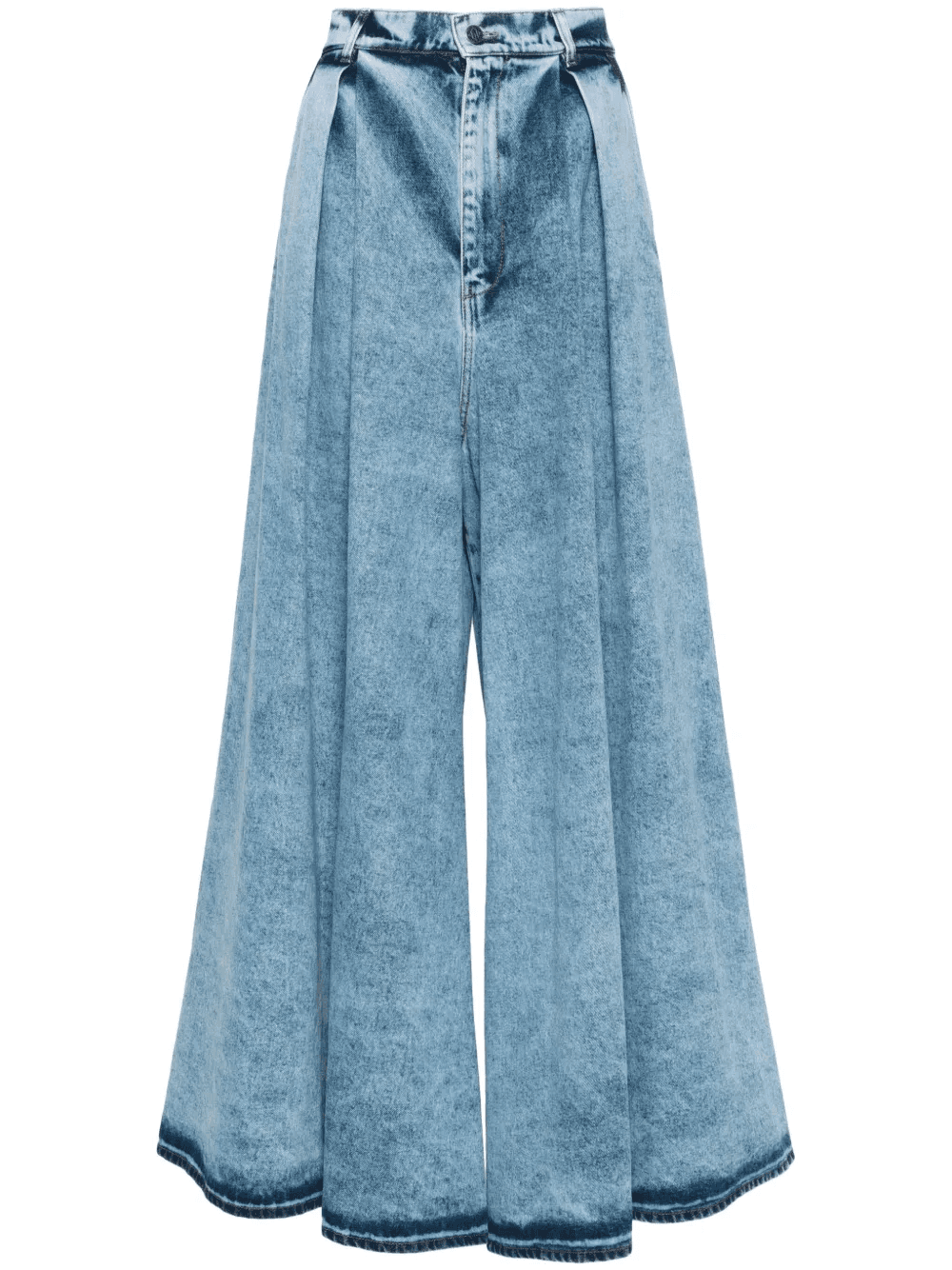 MAXI PANTS IN MARBLED DENIM 