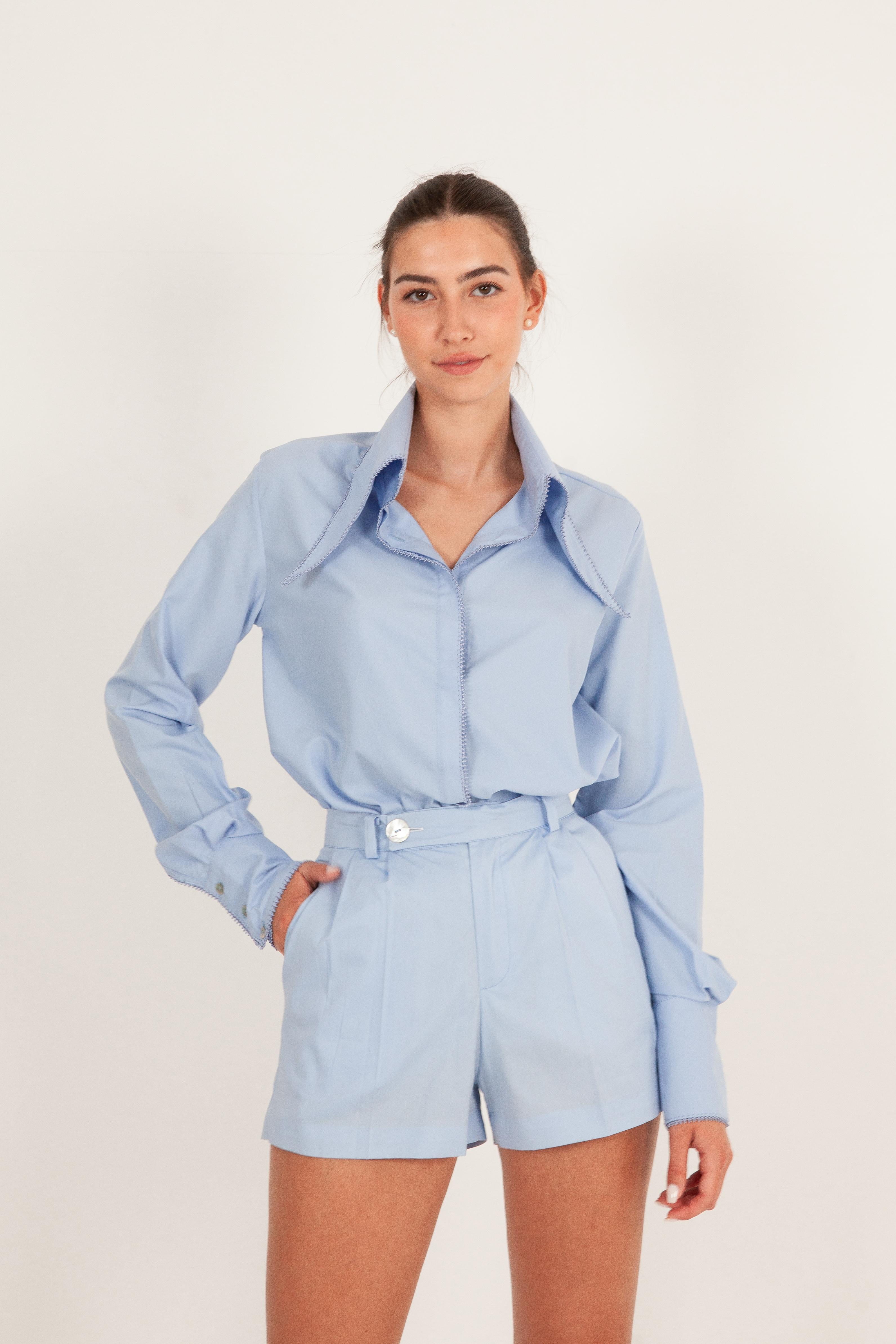 Short en popeline de coton 