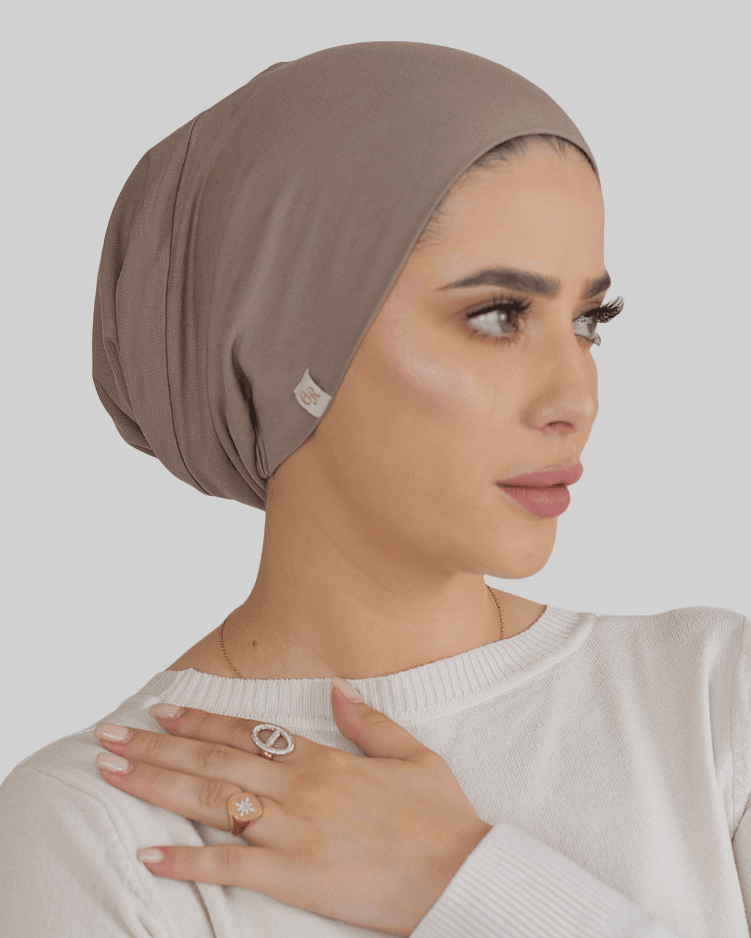 Bonnet en jersey organique - Driftwood