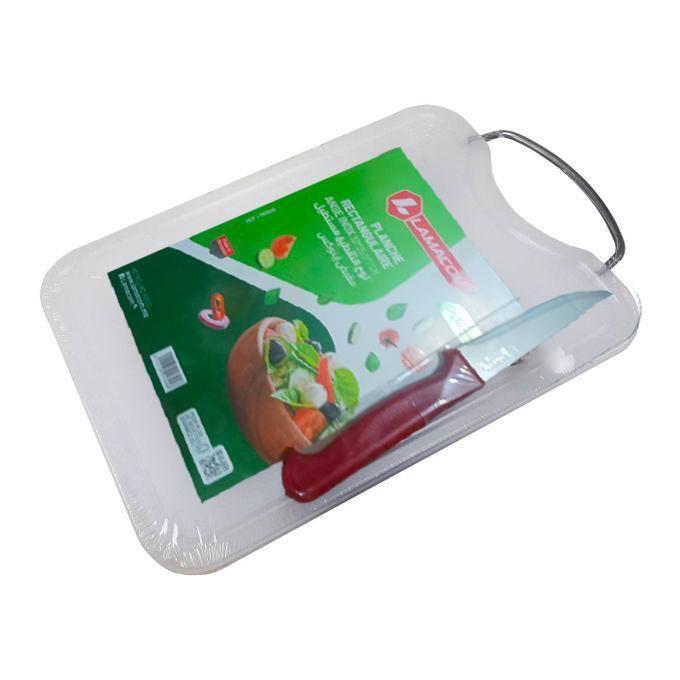 Planche à découper avec couteau