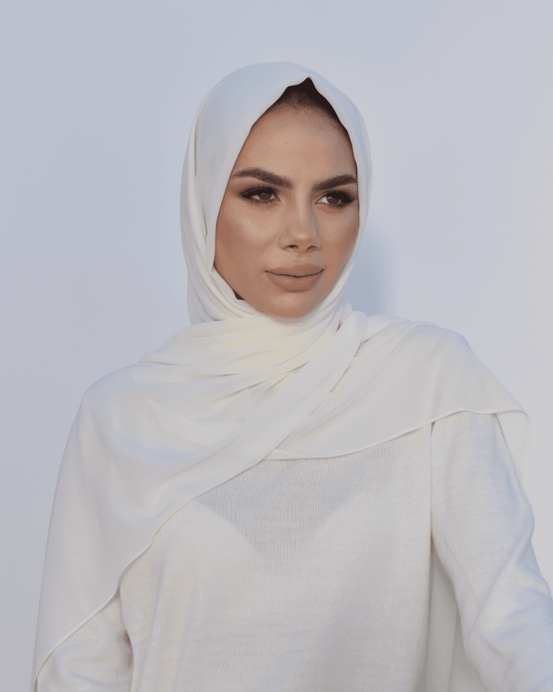 Châle crêpe chiffon - Old white