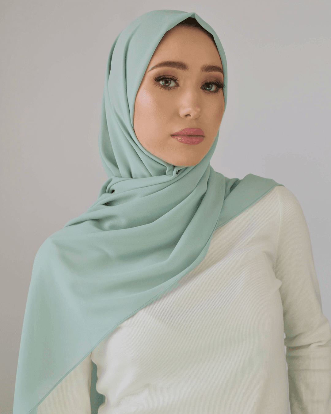 Châle crêpe chiffon - Ice mint