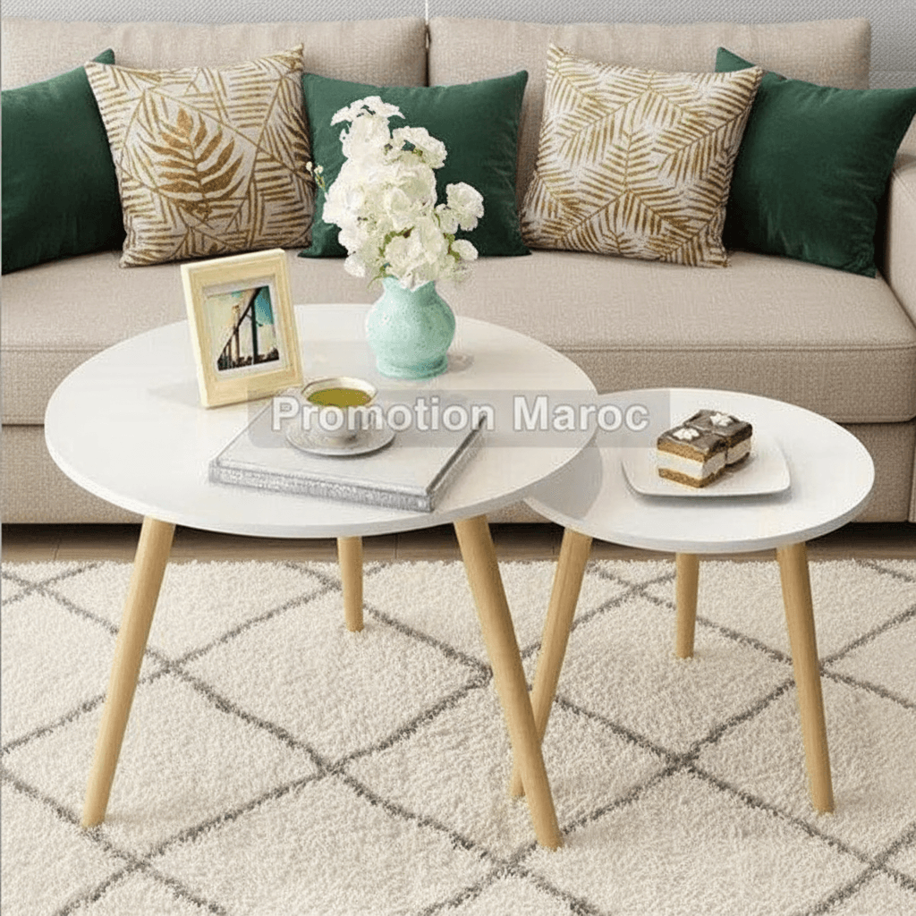 Table Basse Sonoma - Lots de 2 pour Salon et Séjour Moderne