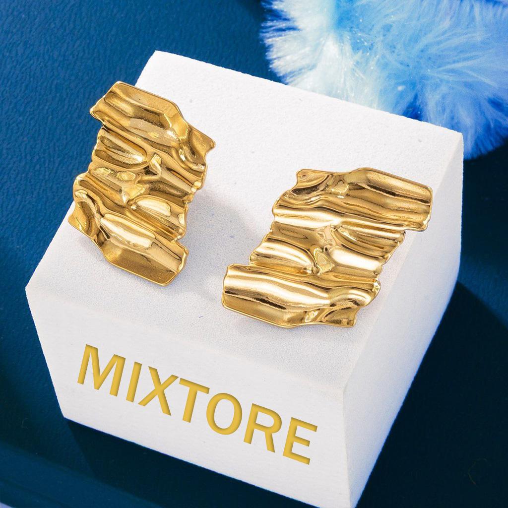 Boucles d'oreilles à texture irrégulière 