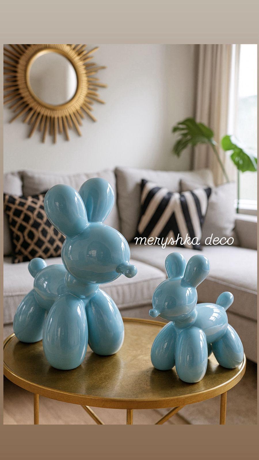 Chiens ballons design bleu ciel