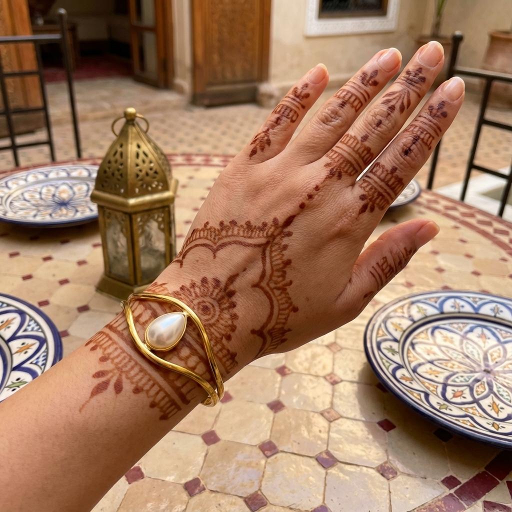 Bracelet ouvert ajustable – design moderne et perle blanche