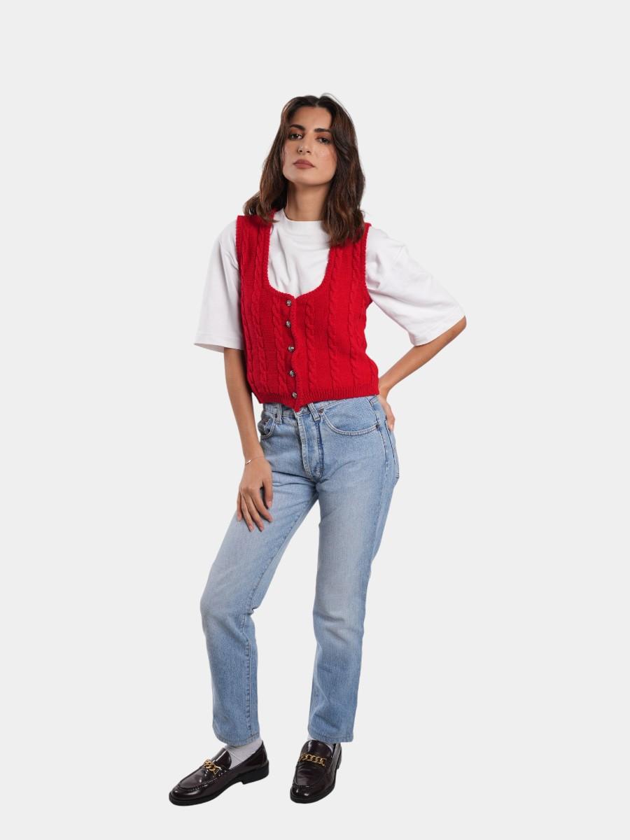 GILET COURT EN MAILLE