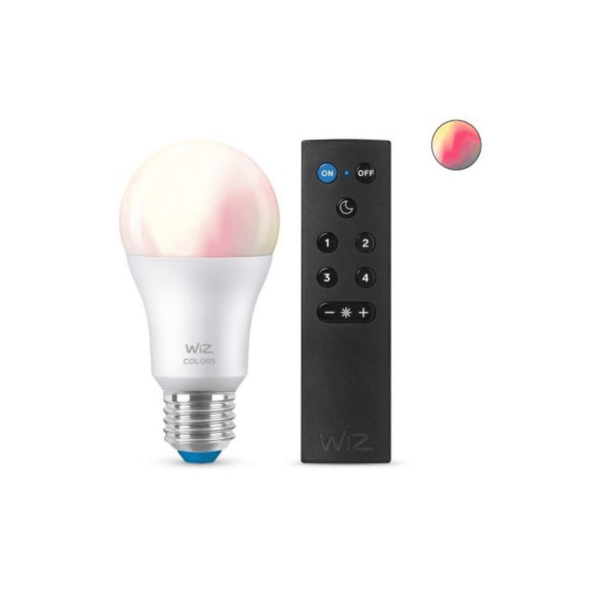Pack de une ampoules A60 E27 60W couleur bluetooth Wifi + Télécommande Wiz