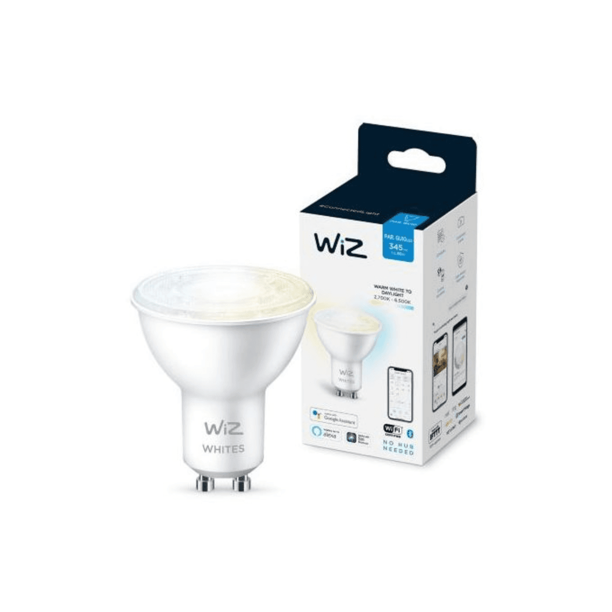 Spot Wiz connecté Gu10 tunable white Wi-Fi + Bluetooth