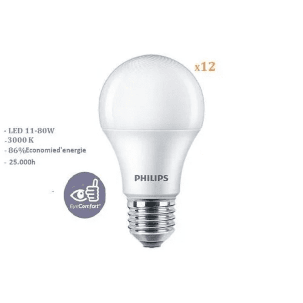 PACK 12 AMPOULES ESS LED BULB 11W E27 3000K 230V 1PF/12 MA