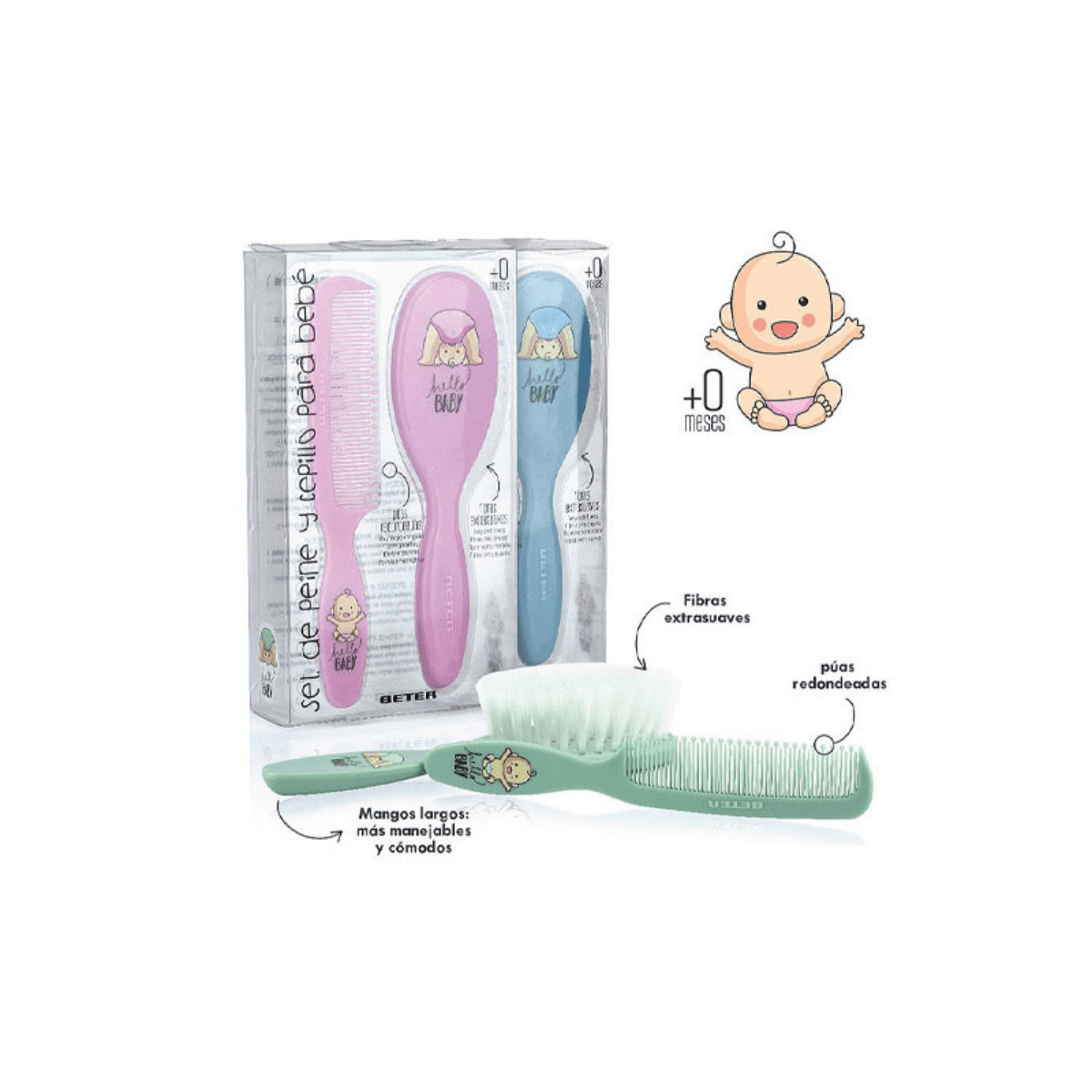 Ensemble Peigne et Brosse pour Bébé